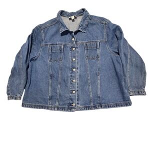 Casual Corner Annex Woman Denim‎ Jacket Womens 3X Blue Cotton Vintage Aesthetic